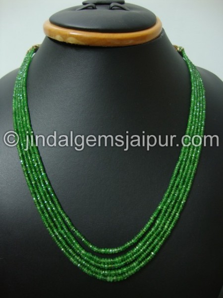 Tsavorite Faceted Roundelle Shape Beads